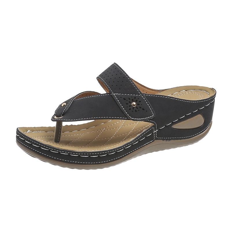 🔥#1 TRENDING SUMMER 🔥 Summer New Hollow Toe Clip Ladies Bone Orthopedic Leather Sandals