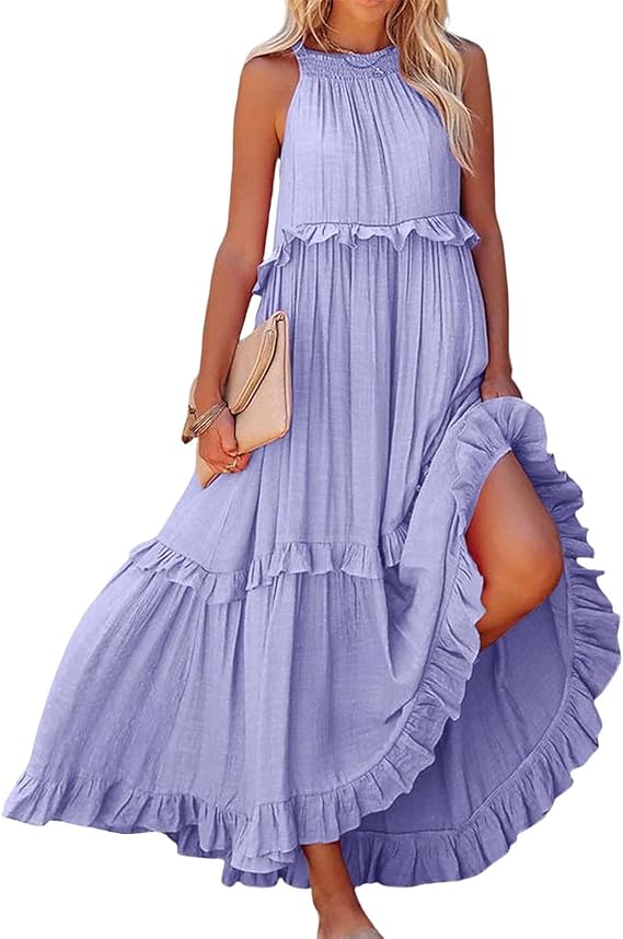 Beach dresses with ruffles