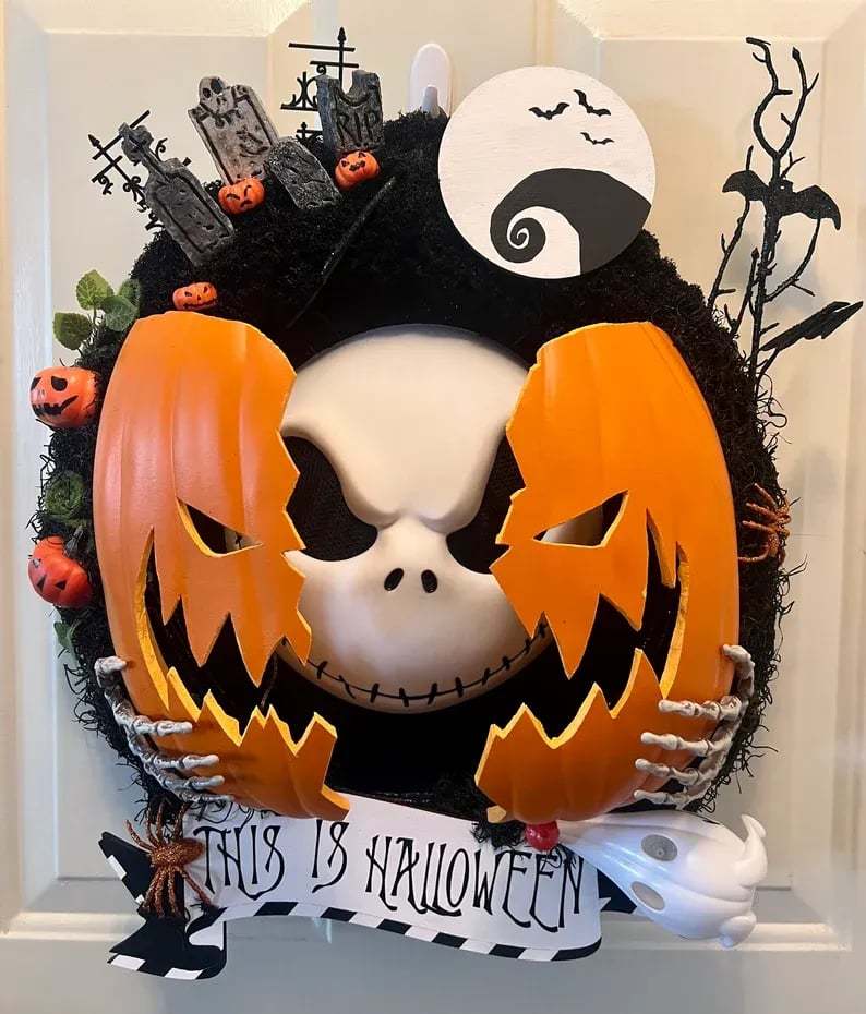Nightmare Pumpkin Wreath
