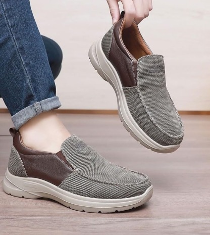 LAST DAY 60% OFF🔥Men's Arch Support Slip-On Loafers, EVA Boat Shoes,Orthopedic Walking Shoes