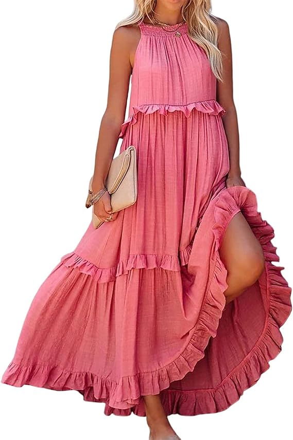 Beach dresses with ruffles
