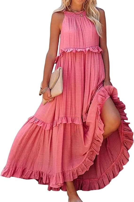 Beach dresses with ruffles