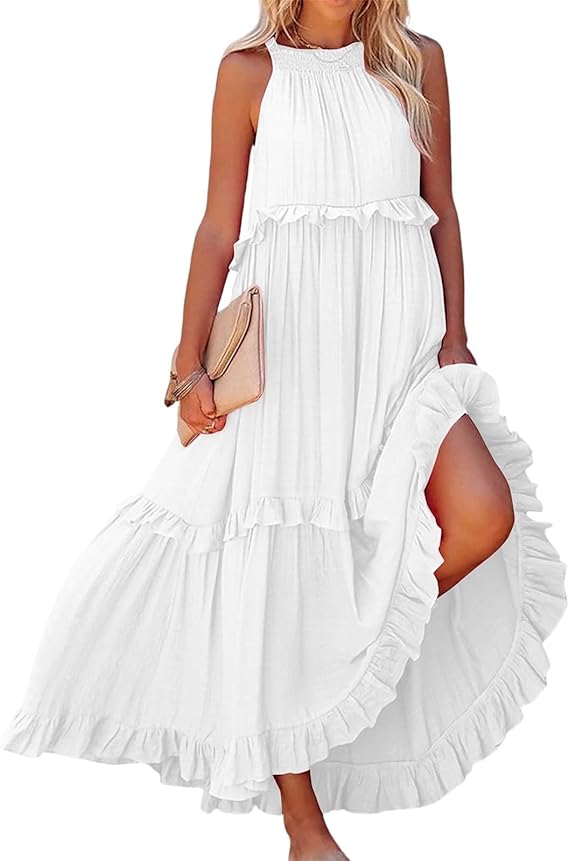 Beach dresses with ruffles