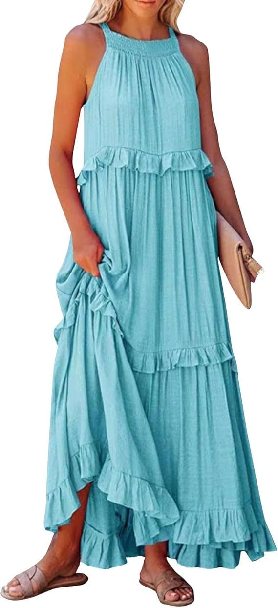 Beach dresses with ruffles