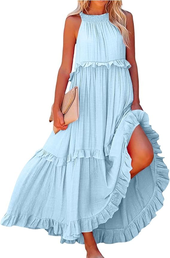 Beach dresses with ruffles