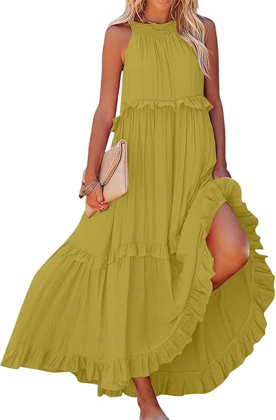 Beach dresses with ruffles