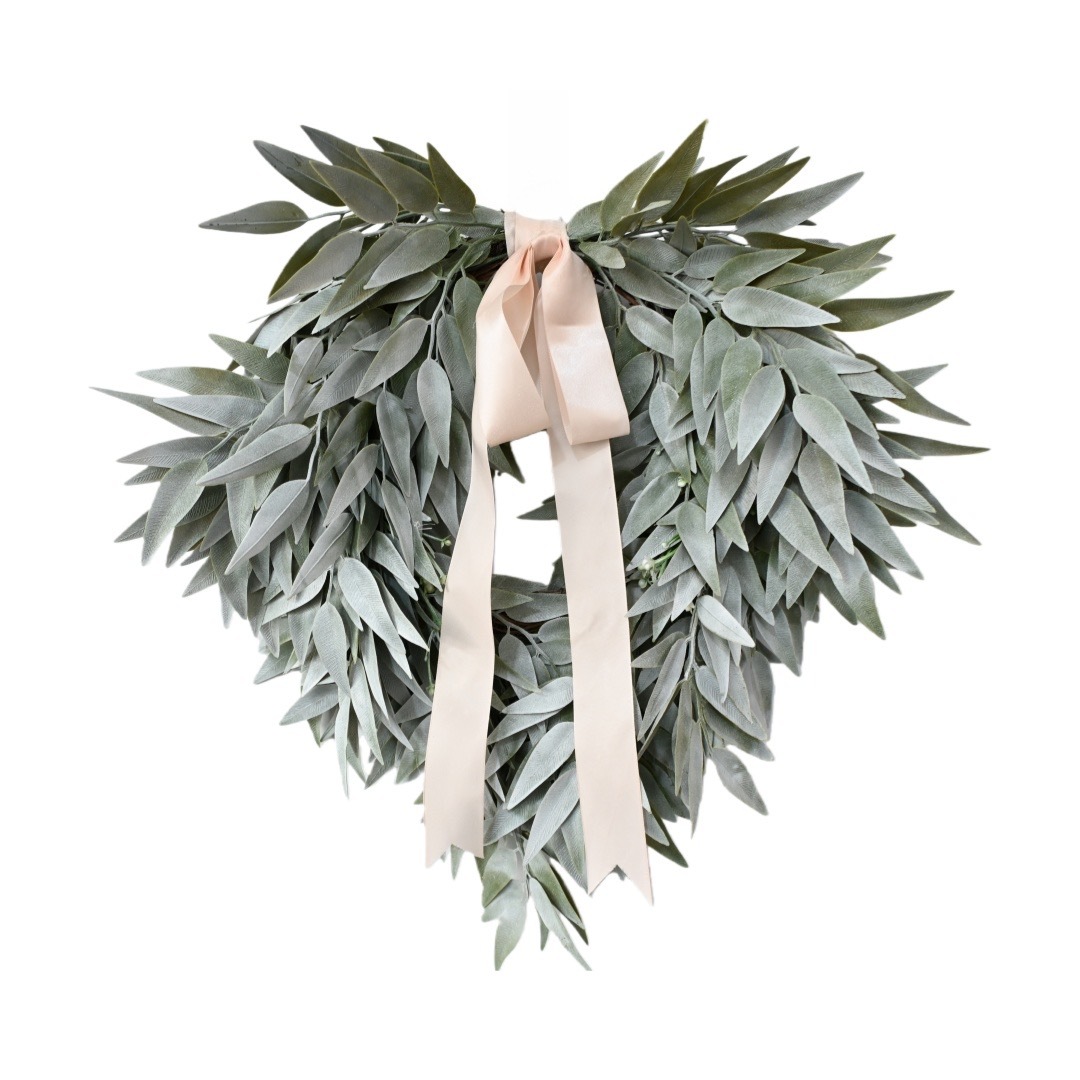 Frosted Olive Leaf Wreath/Christmas Wreath
