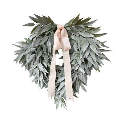 Frosted Olive Leaf Wreath/Christmas Wreath