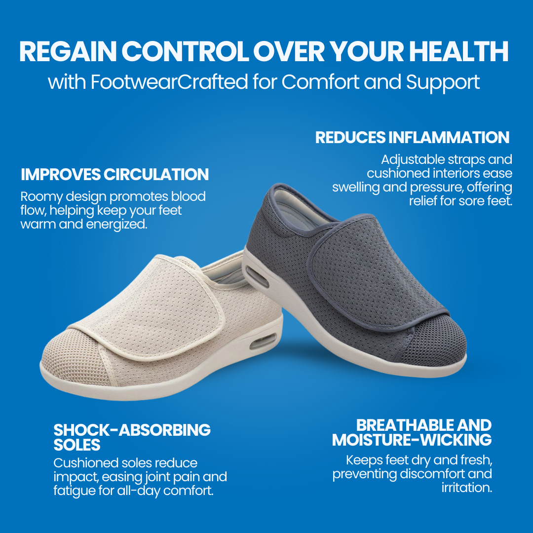 Wide Pain Relief Diabetic Shoes Black Grey