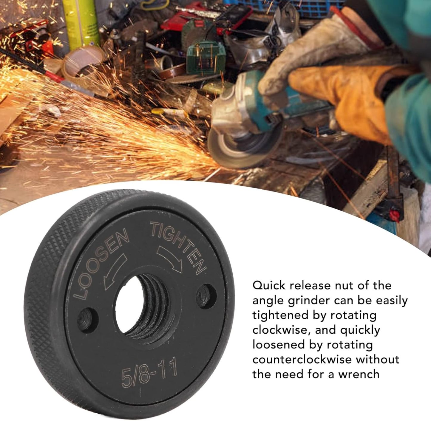 🏆Flash Sale⚡ 50K+ SOLD! Almost Gone💥5/8‐11 Angle Grinder Flange Nut