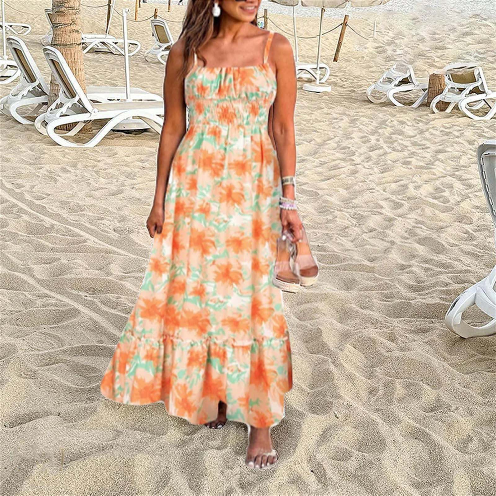 Floral Spaghetti Strap Maxi Dress