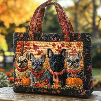 French Bulldog Quilted Tote Bag NCU0VT225