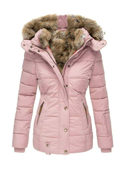 Women's Winter Outdoor Hiking Parka Coat with Faux Fur Lined Outdoor Windproof Coat
