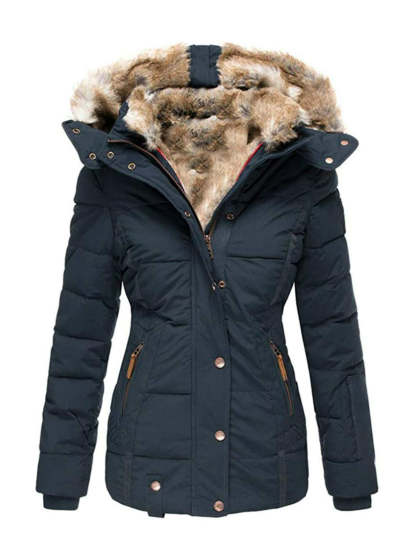 Women's Winter Outdoor Hiking Parka Coat with Faux Fur Lined Outdoor Windproof Coat