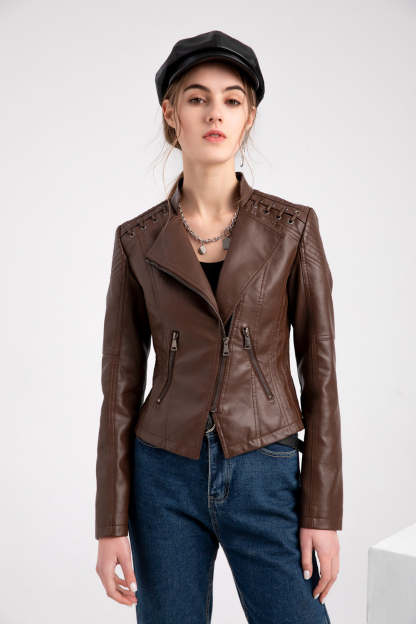 Washed Lambskin Leather Jacket