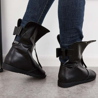 Women's Open Toe Ankle Boots Fashion Flat Booties Zip Up Boots
