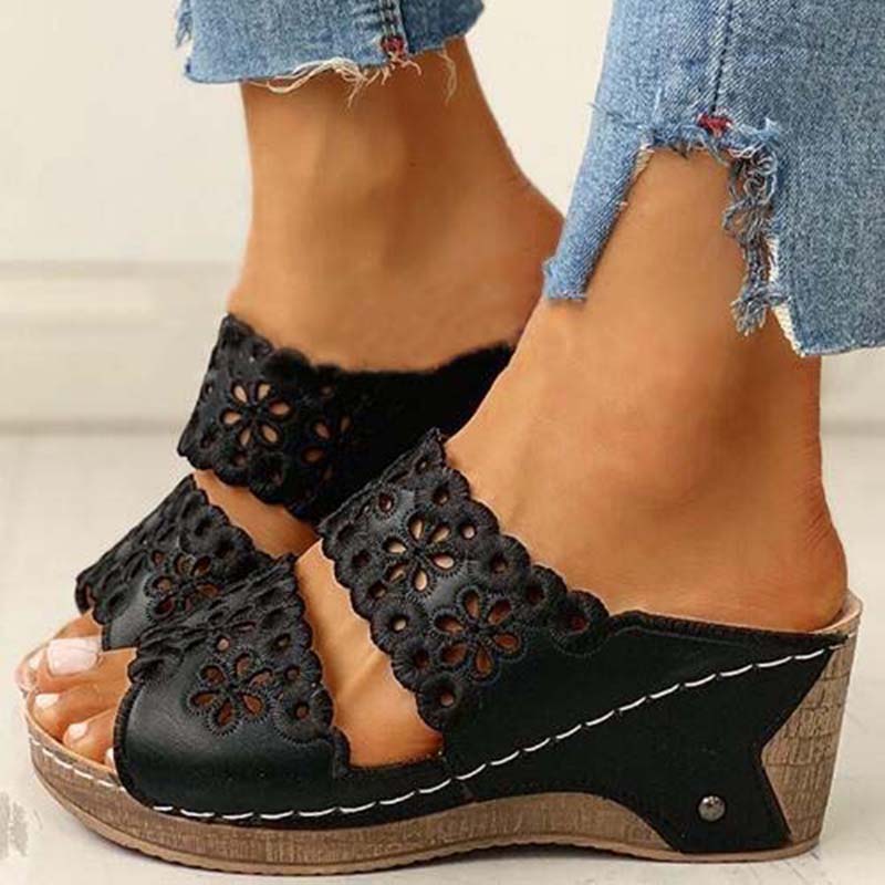 Leather Soft Footbed Orthopedic Arch-Support Sandals