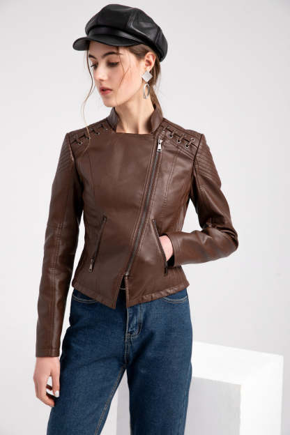 Washed Lambskin Leather Jacket