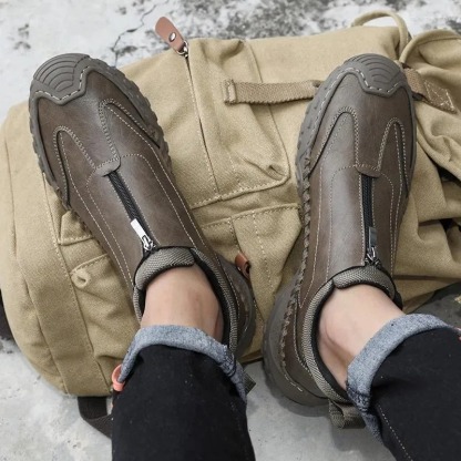 Handmade Leather Men's Casual Orthopedic Non-Slip Shoes