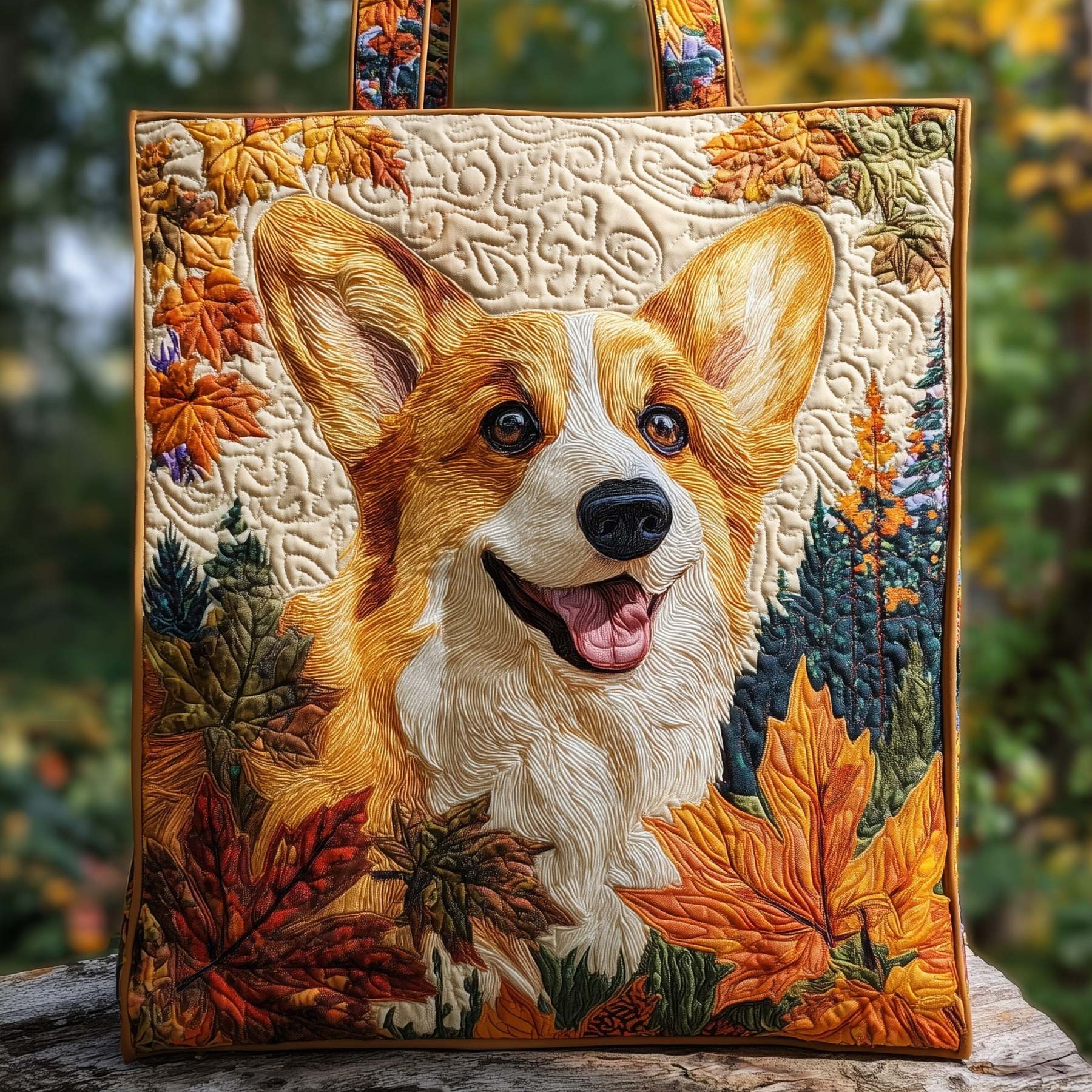 Corgi Quilted Tote Bag GFTONT2335