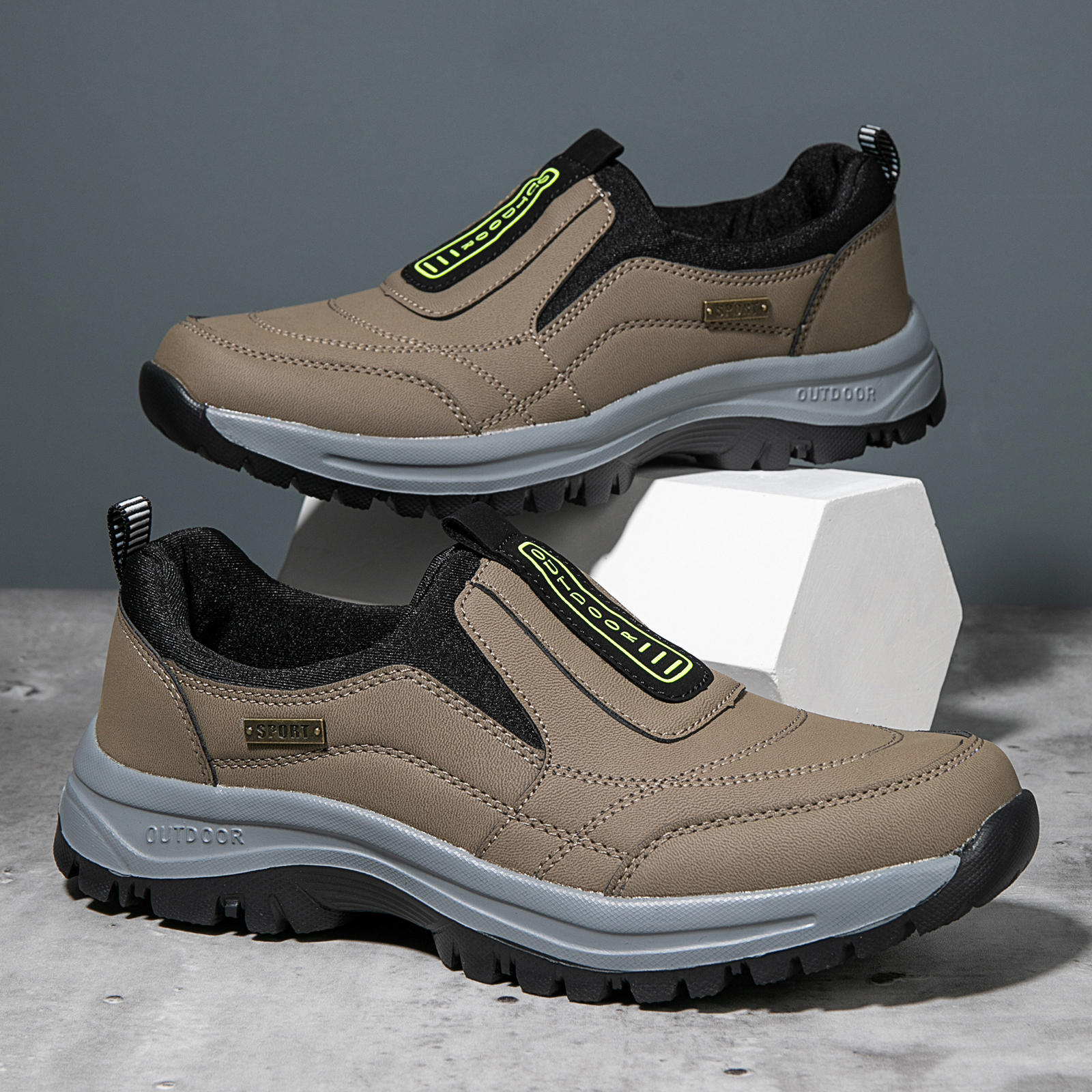 2025 Men's Lightweight Extra Wide Width Orthopedic Hands-Free Foot Pain Relief Slip-on Shoes