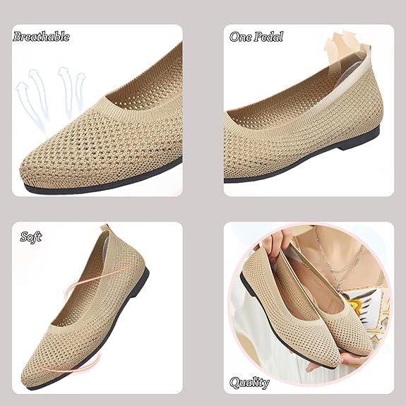 Comfortable Arch Support Non-Slip Flat Shoes