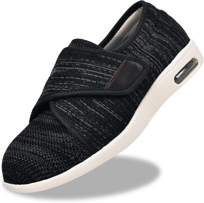 [Copy]Wide Pain Relief Diabetic Shoes Black Grey
