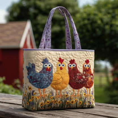 Hen Party Quilted Tote Bag NCU0TH2724