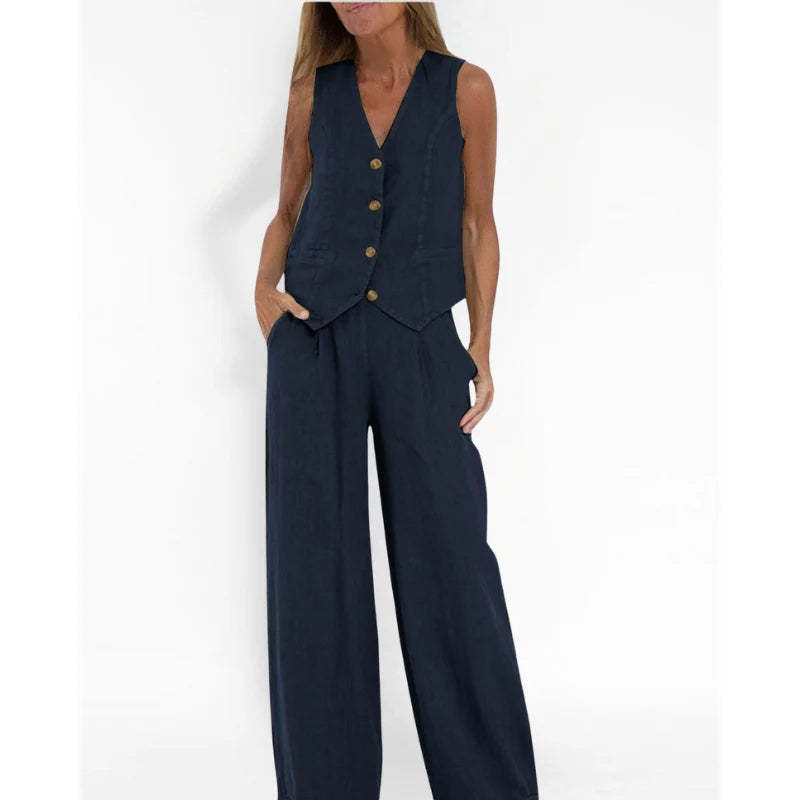 Sleeveless Top & Trouser Set for Women