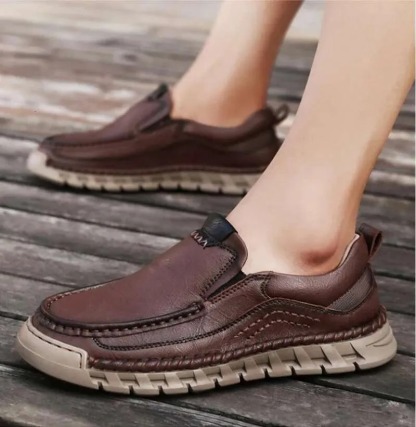 ⏰Promotion 60% OFF - Men's Orthopedic Comfortable Genuine Leather Slip On Walking Shoes