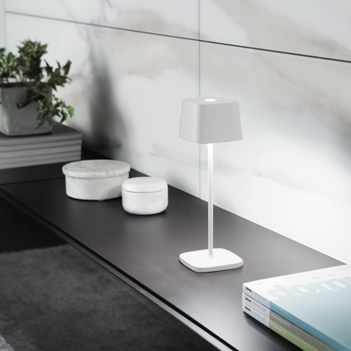 Rechargeable Cordless Table Lamp - 360° Shadowless Lighting Dimmable Waterproof Metal Light