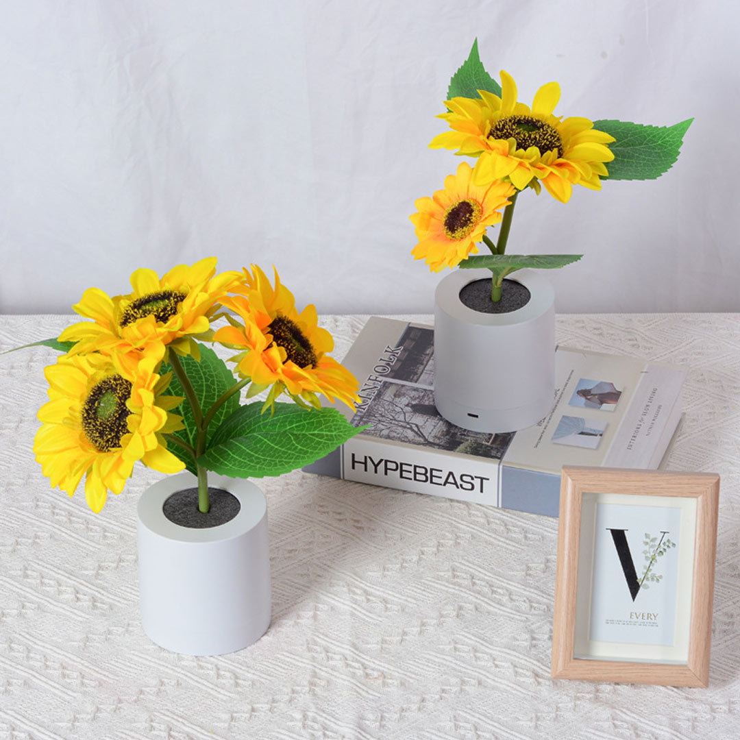 Sunflower led simulation small night light