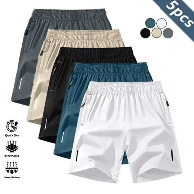 🎉 Men's 5-Pack Quick-Dry Shorts – Lightweight Breathable Athletic & Casual Shorts