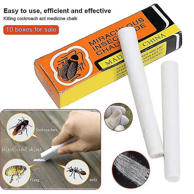 Cockroach Repellers Magic Dustless Chalk For Cockroaches Ants 10 Boxes