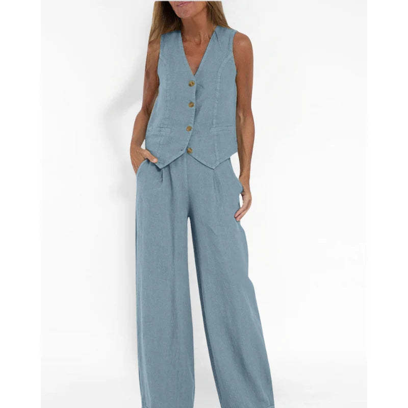 Sleeveless Top & Trouser Set for Women