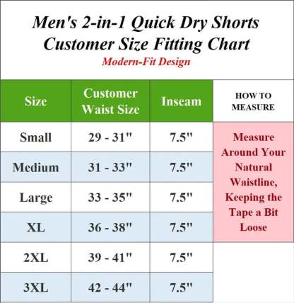 3-Pack Men's 2 in 1 Stretch Active Quick Dry Gym Running Shorts With Liner