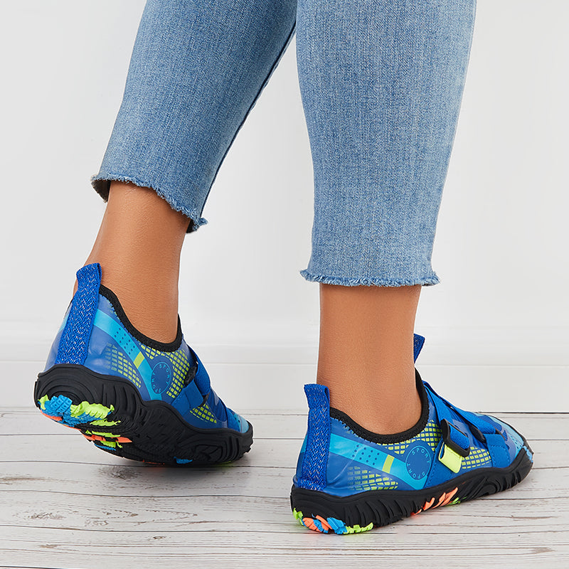 Men Buckle Decor Water Shoes Quick Drying Aqua Sneakers