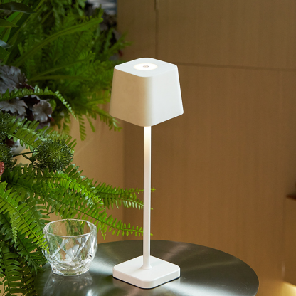Rechargeable Cordless Table Lamp - 360° Shadowless Lighting Dimmable Waterproof Metal Light