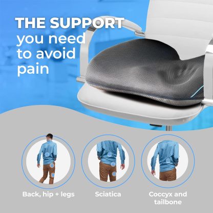 Seat Cushion - Enjerr™ | Chair Cushion for Tailbone Pain & Pressure Relief 