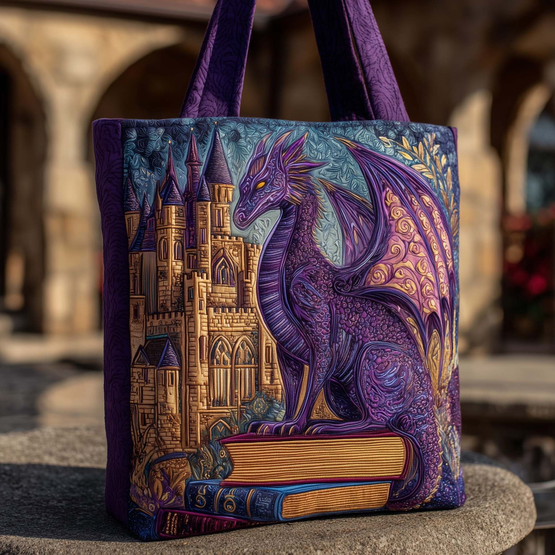 Dragon Quilted Tote Bag GFTOMA1728