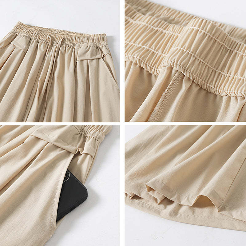 Fashionable Thin Wide-Leg Pants Skirt