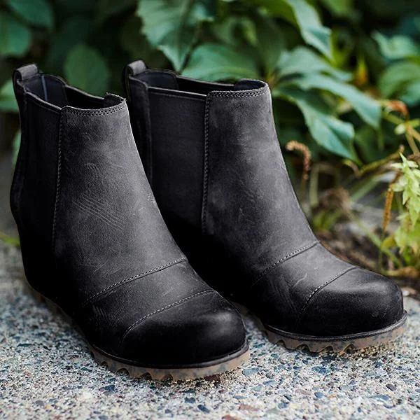 Women Winter Slip On Wedge Boots