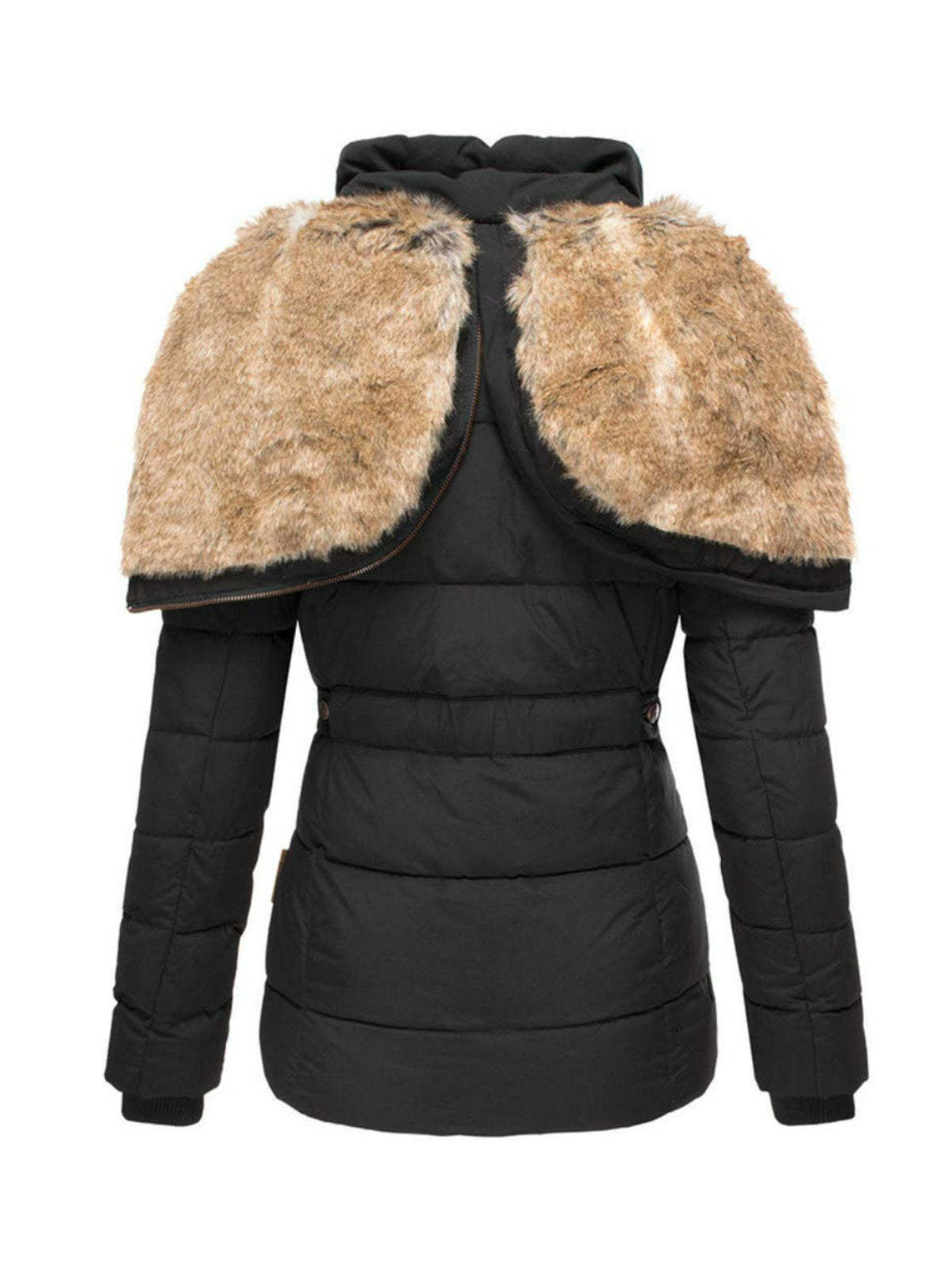 Women's Winter Outdoor Hiking Parka Coat with Faux Fur Lined Outdoor Windproof Coat