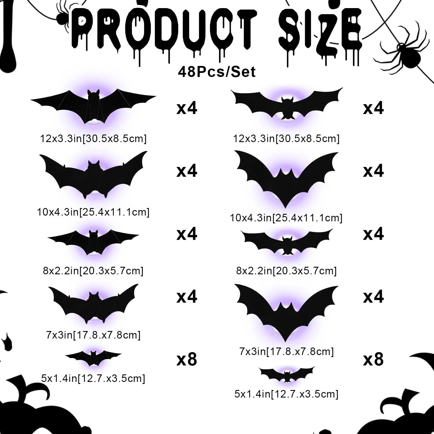 Halloween 3D Lighted Bats