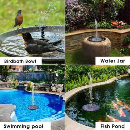 2024 Powerful Floating Led Solar Water Fountain With Colorful LED Lights