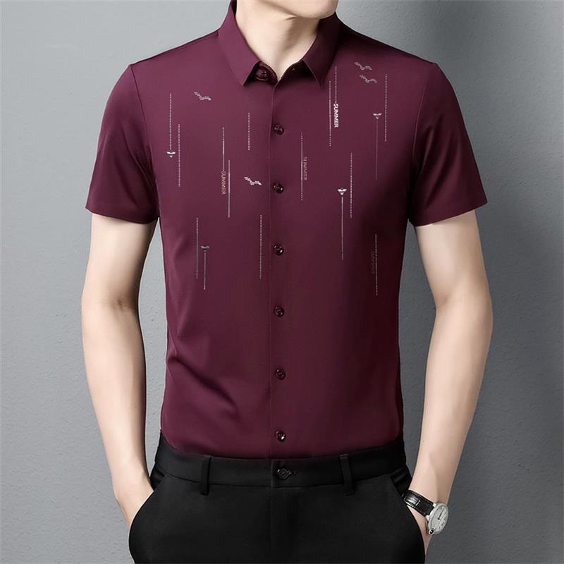 2023 Summer Anti-wrinkle Ice Silk Shirt