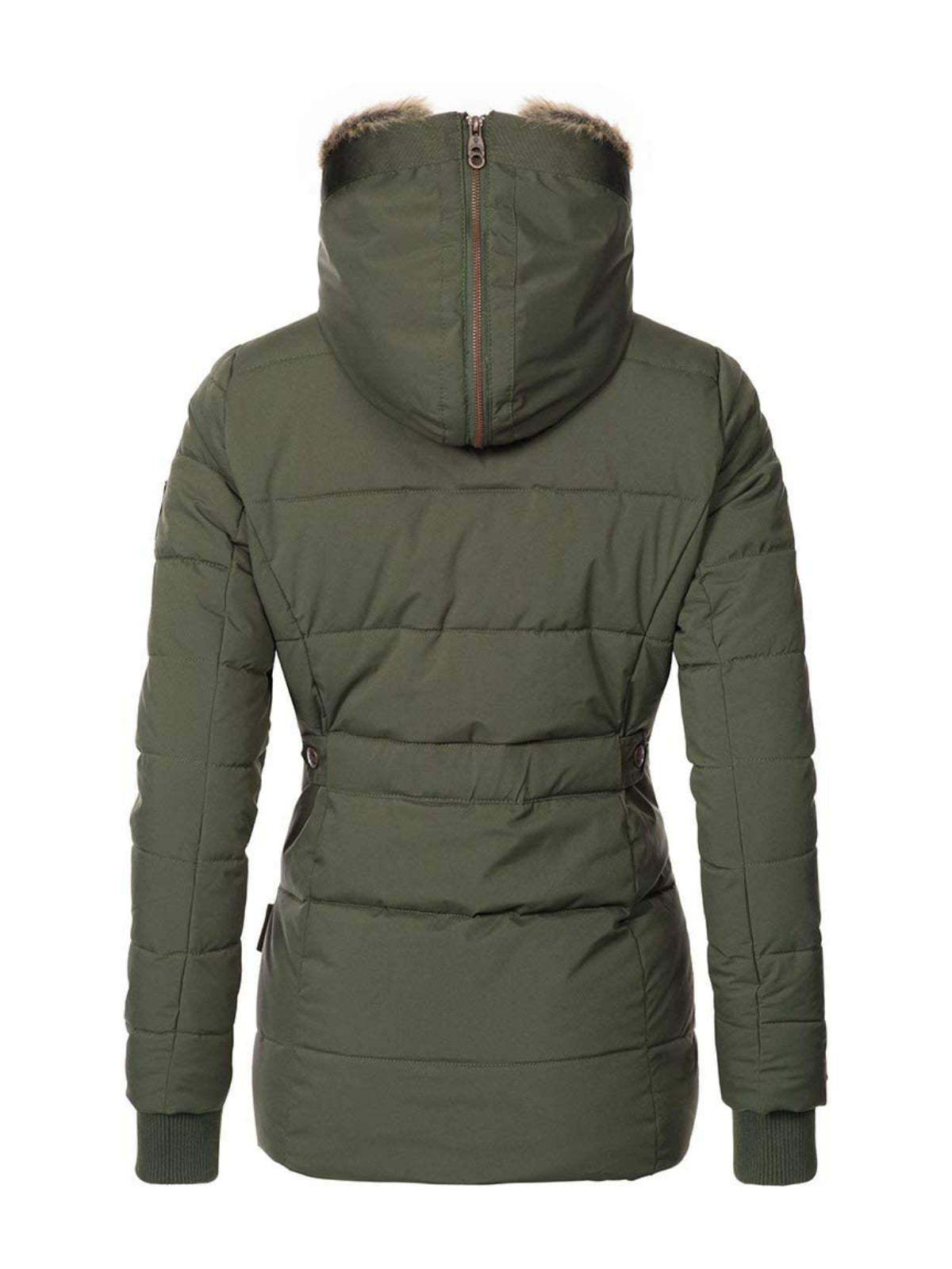Women's Winter Outdoor Hiking Parka Coat with Faux Fur Lined Outdoor Windproof Coat