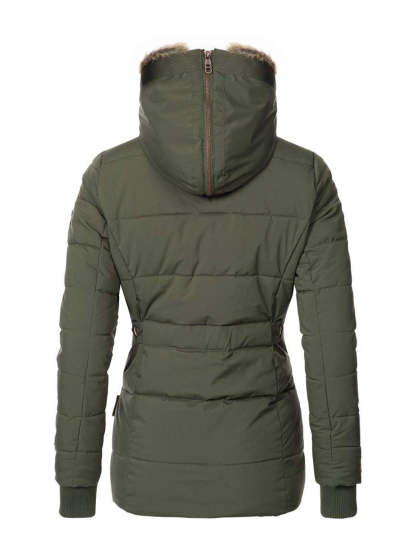 Women's Winter Outdoor Hiking Parka Coat with Faux Fur Lined Outdoor Windproof Coat