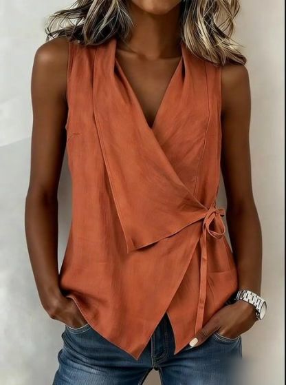 Women'S Casual Solid Short-Sleeved Top