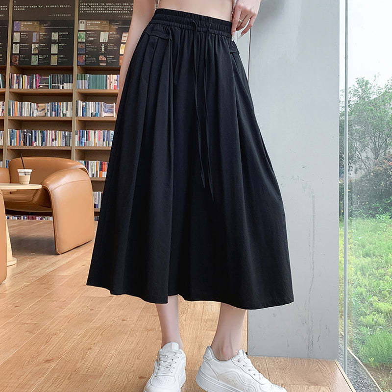 Fashionable Thin Wide-Leg Pants Skirt